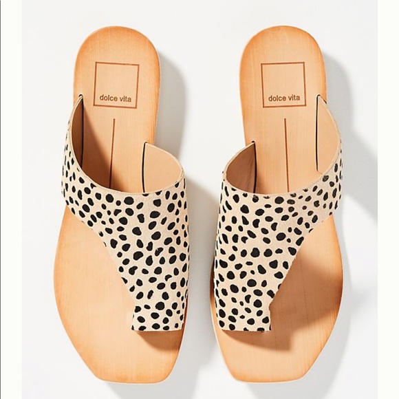 dolce vita cheetah slides